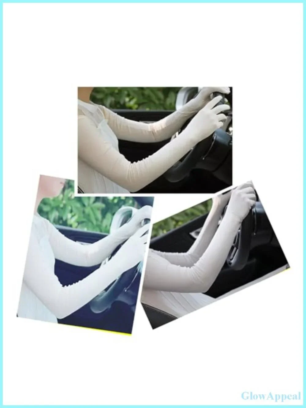 Women UV Protection Full-Finger Driving Gloves Long Arm Sleeves Cotton